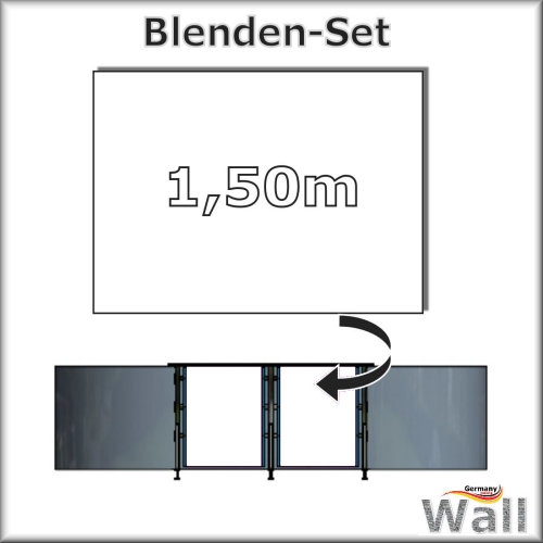 Germany-Pools Wall Blende C Tiefe 1,50 m Edition Alpha Weiß