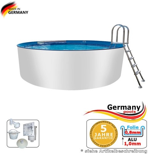 Pool aus Alu 3,00 x 1,25 m Alupool Aluminium-Pool