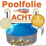 Poolfolie sand 4,70 x 3,00 x 1,20 m x 0,8 achtform bis 1,50 m