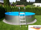 Pool mit Edelstahlwand 7,3 x 1,25 Edelstahlpool