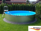 Pool mit Edelstahlwand 3,6 x 1,25 Edelstahlpool