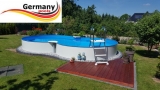 8,55 x 5,00 x 1,50 m Achtformpool-Alu Achtformbecken-Alu Pool