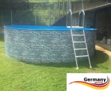 600 x 120 cm Poolset Stone Pool Steinoptik