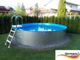 Pool mit Edelstahlwand 7,3 x 1,25 Edelstahlpool