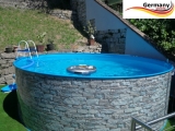 500 x 120 cm Poolset Stone Pool Steinoptik